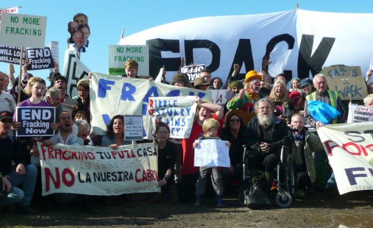 Lancashire protesters make their feelings on Cuadrilla's fracking plans plain, 18th September 2011. Photo: Justin Woolford via Flickr (CC BY-NC-SA).