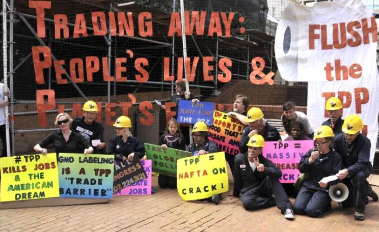 'Flush the TPP' actions in Washington DC, September 2013. Photo: Ellen Davidson / Backbone Campaign via Flickr (CC BY-NC-SA).