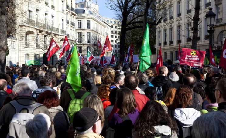 If there's one thing the French are good at, it's demonstrating - as it this huge climate action and anti-nuclear protest outside the Assemblée Nationale, Paris, on 20th March 2011. Photo: philippe leroyer via Flickr (CC BY-NC-ND).