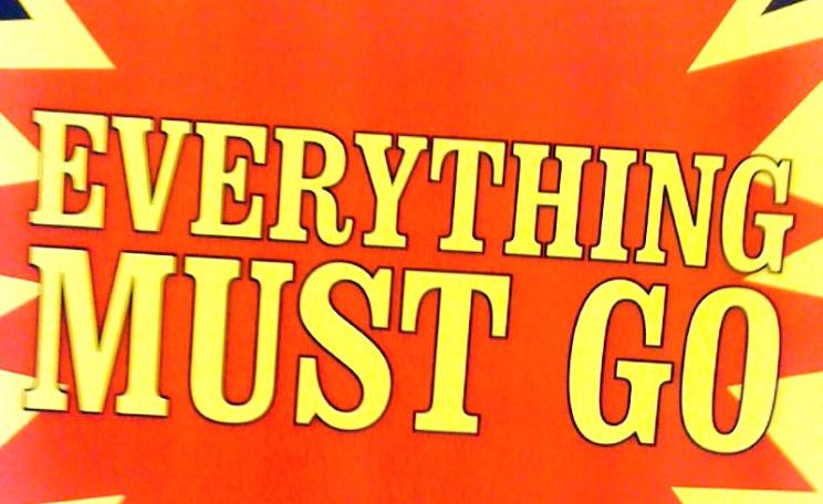 Everything must go! Photo: kit via Flickr (CC BY-NC).