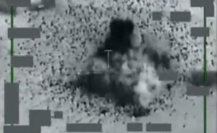 Nov 16: Coalition strike destroys 116 ISIL fuel trucks near Abu Kamal. Photo: from video (see embed).